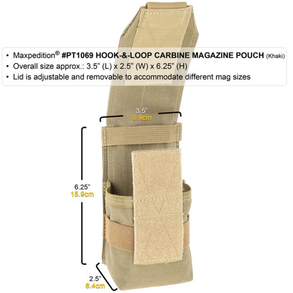 Maxpedition Hook & Loop Carbine Pouch Khaki Only