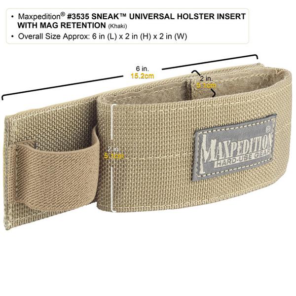 Maxpedition Sneak Universal Holster Insert With Mag Retention